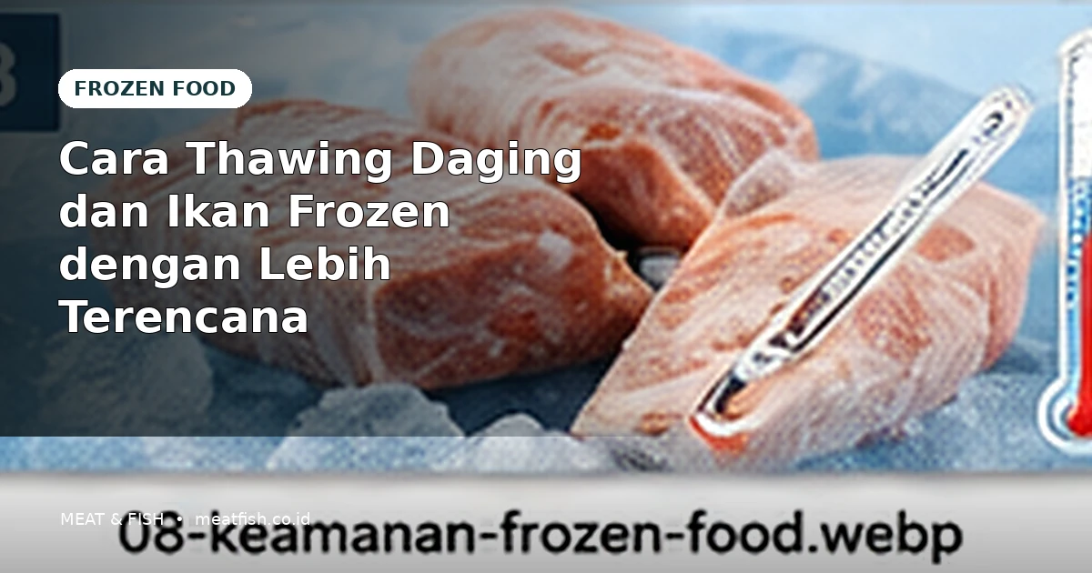 Cara Thawing Daging dan Ikan Frozen dengan Lebih Terencana
