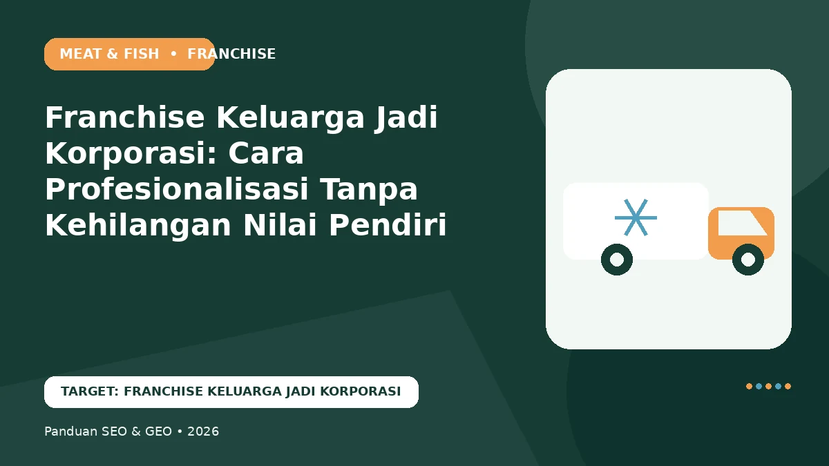 Franchise Keluarga Jadi Korporasi: Cara Profesionalisasi Tanpa Kehilangan Nilai Pendiri