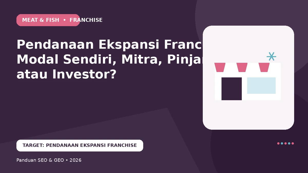 Pendanaan Ekspansi Franchise: Modal Sendiri, Mitra, Pinjaman, atau Investor?