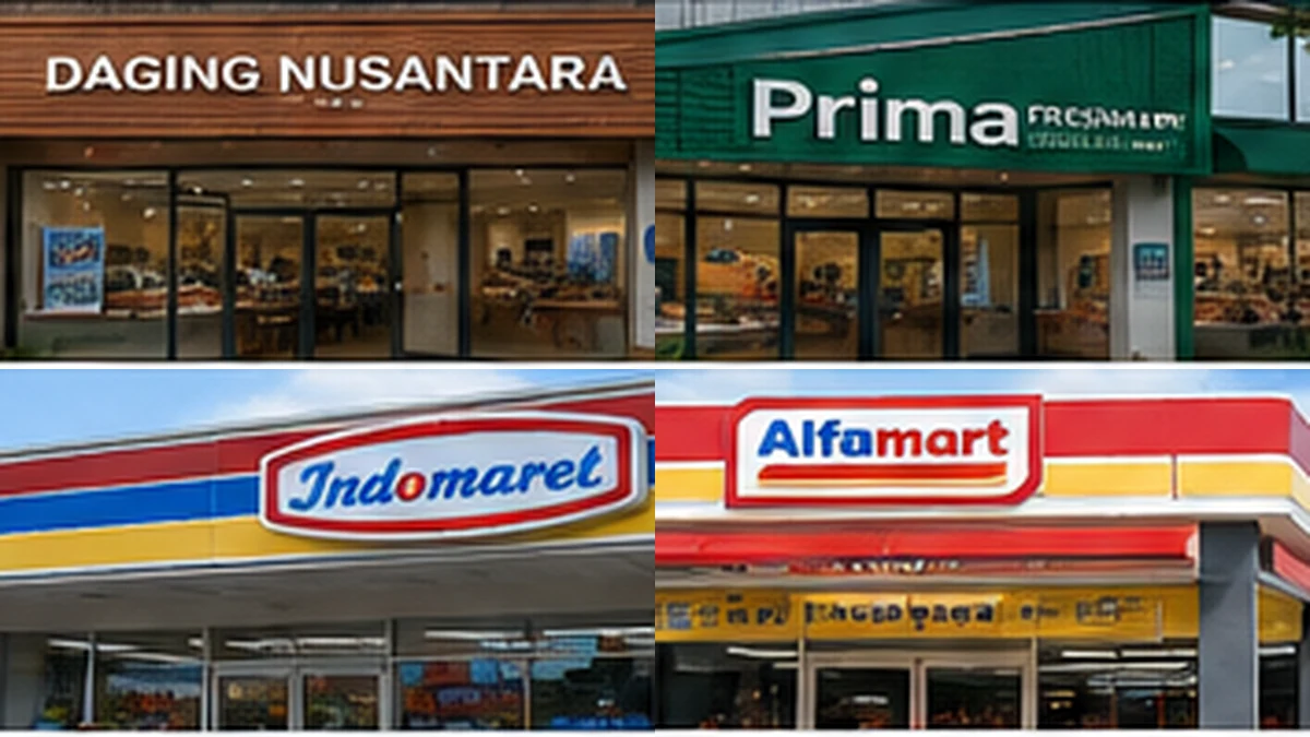 Franchise Toko Daging Nusantara, Prima Freshmart, Indomaret, dan Alfamart