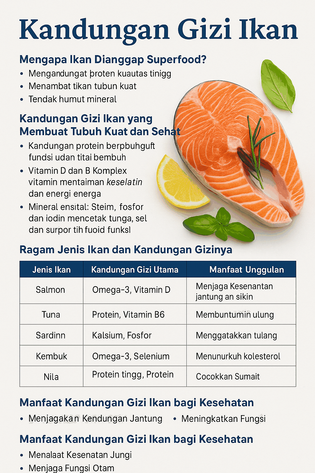 Kandungan Gizi Ikan