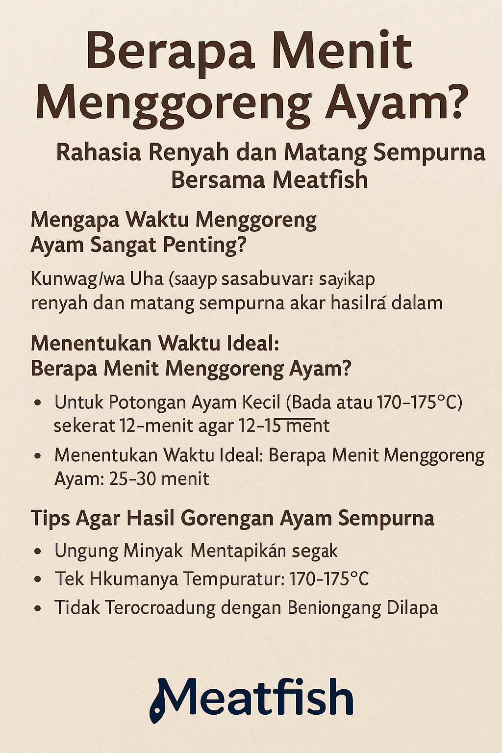 Berapa Menit Menggoreng Ayam