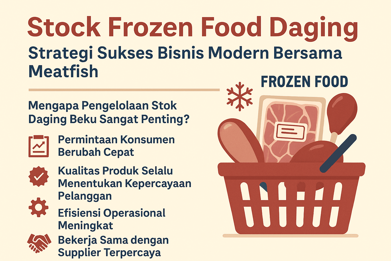 Stock Frozen Food Daging