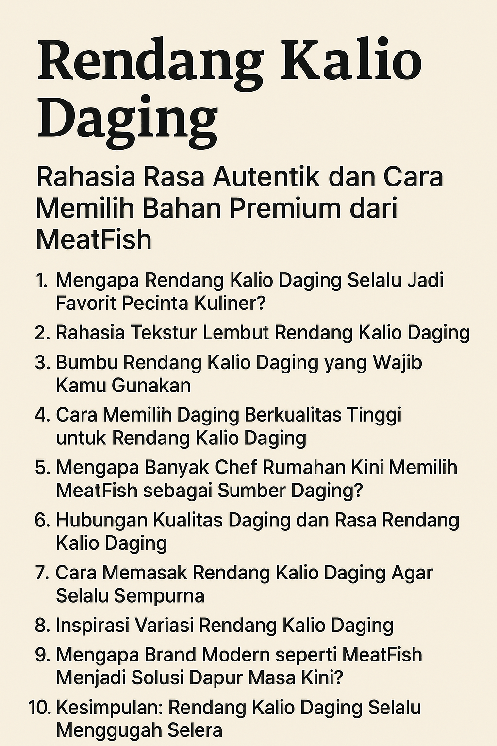 Rendang Kalio Daging Rahasia Rasa Autentik Dan Cara Memilih Bahan Premium Dari Meatfish