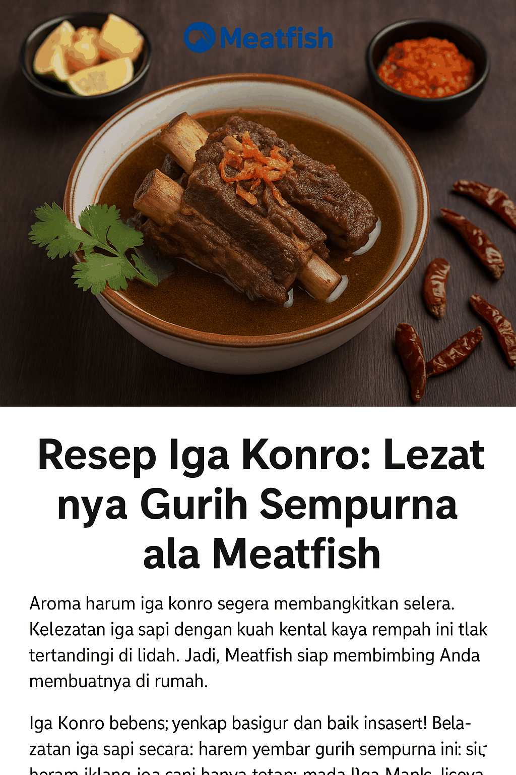 Resep Iga Konro