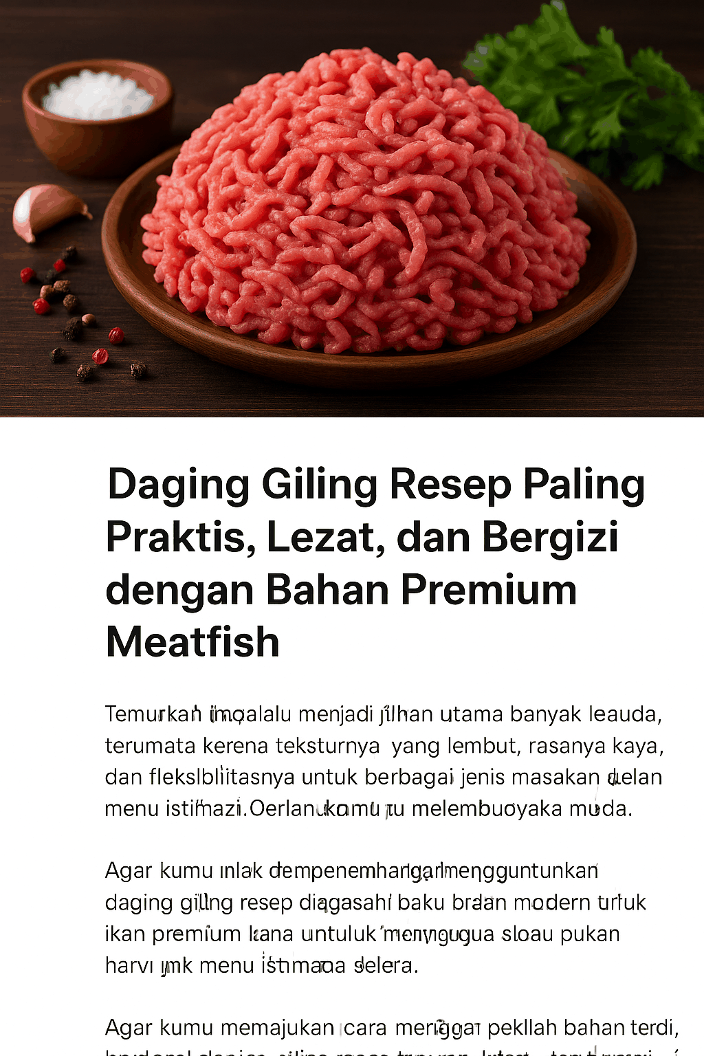 Daging Giling Resep
