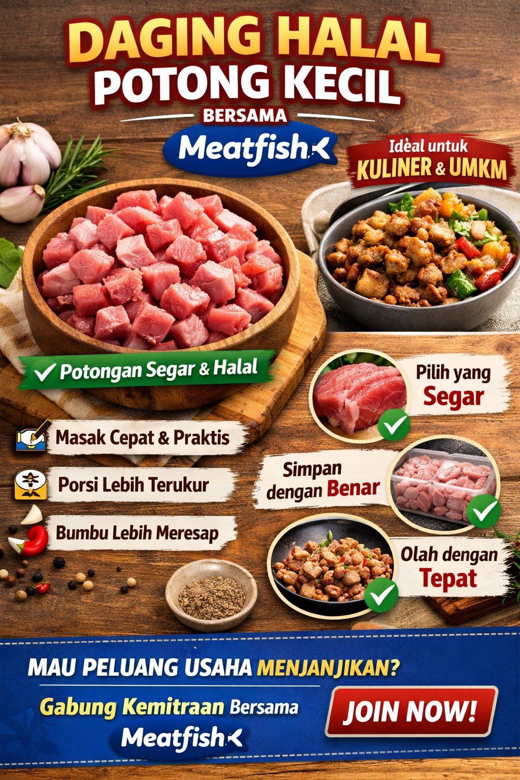 Daging Halal Potong Kecil