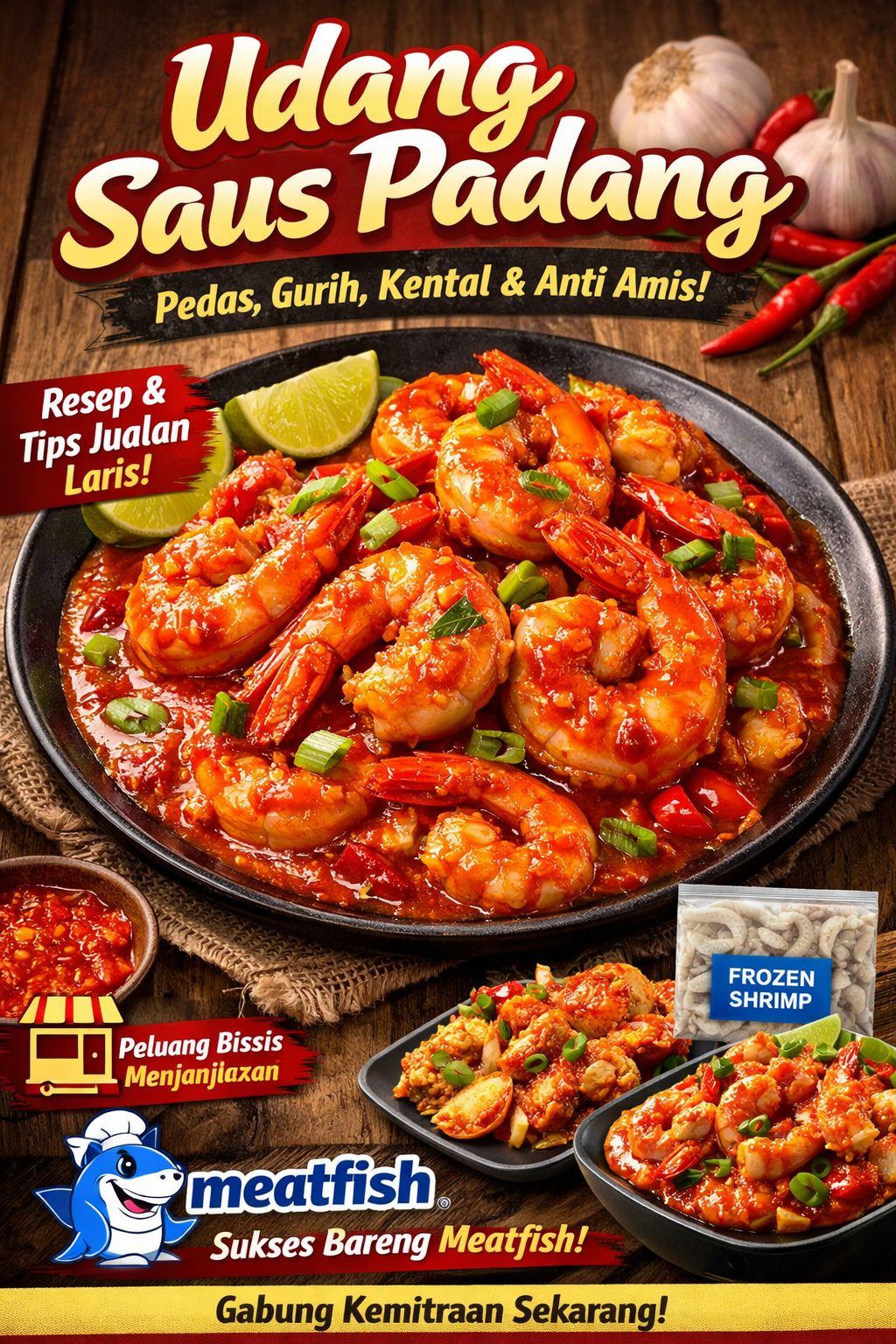 Resep Udang Saus Padang