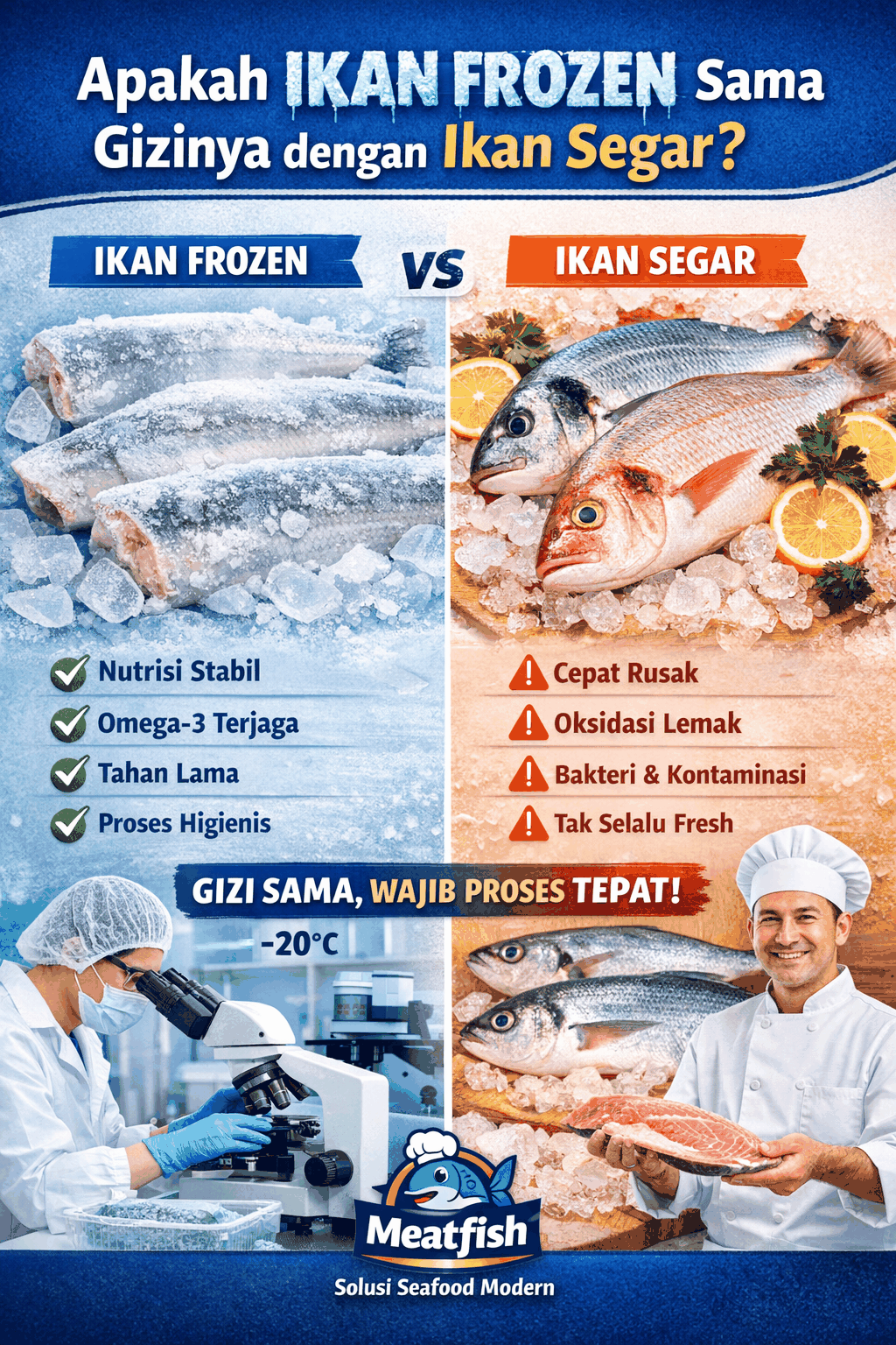 Apakah Ikan Frozen Sama Gizinya Dengan Ikan Segar