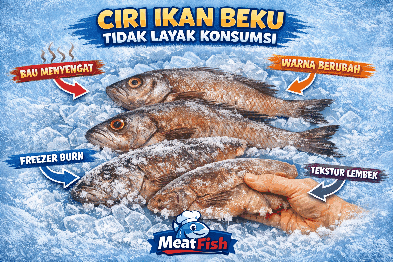 Ciri Ikan Beku Tidak Layak Konsumsi