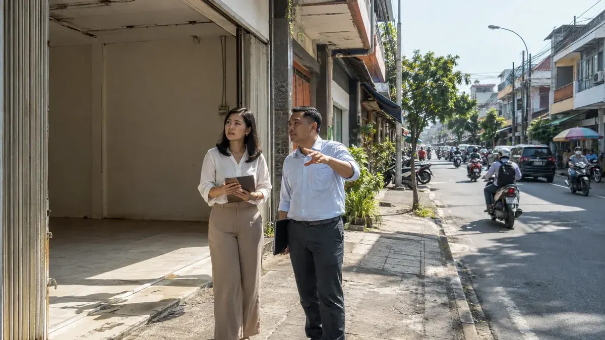 Ilustrasi aktivitas usaha frozen food untuk Checklist Survey Lokasi Franchise 2026 Sebelum Menandatangani Kerja Sama